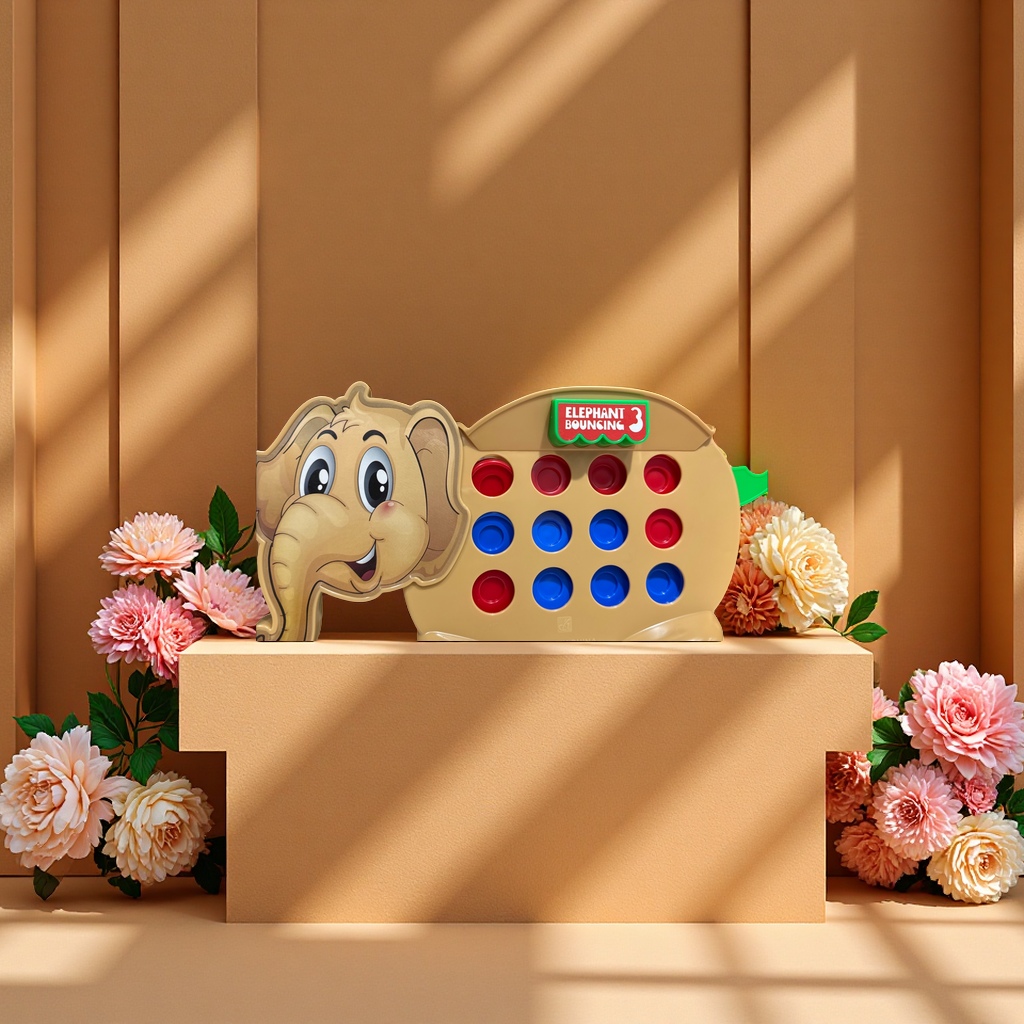 大象弹跳卡通桌游趣味互动适合3岁以上双人对战玩具游戏娱乐