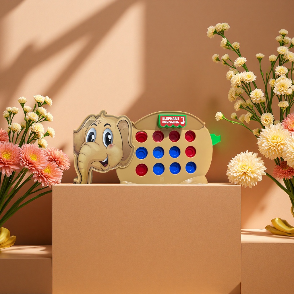 大象弹跳卡通桌游趣味互动适合3岁以上双人对战玩具游戏娱乐产品图