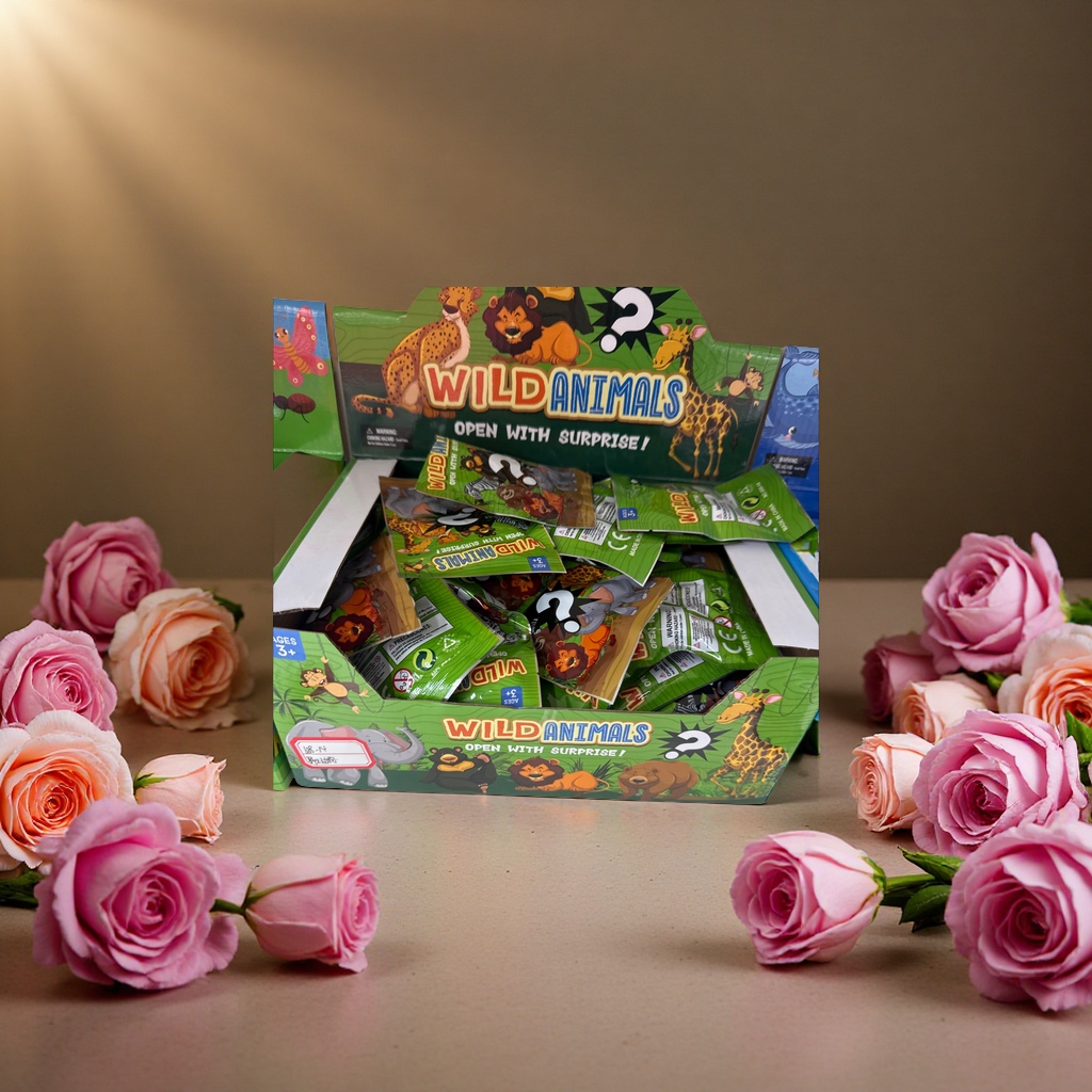 野生动物盲袋玩具3岁以上儿童科普认知收藏惊喜开箱多袋装狮子长颈鹿模型产品图