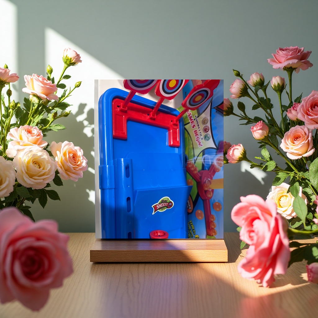 Ball Shoot桌面弹射玩具蓝红配色橙色小球手眼协调休闲解压亲子互动适合1-3人娱乐产品图