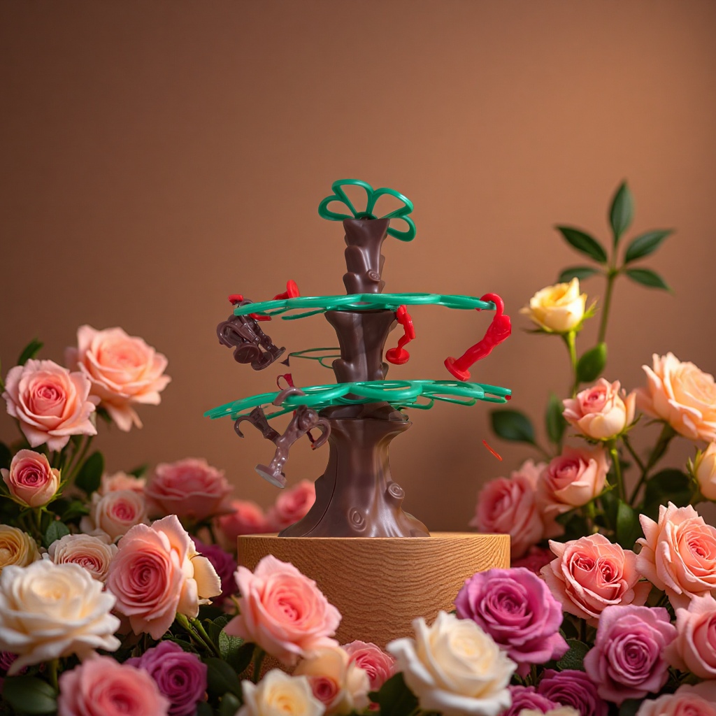 Monkey Activate猴子挂树桌游棕色树桩绿色环弹射模型家庭休闲竞技趣味手眼协调玩具细节图