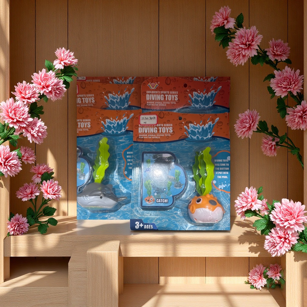 DIVING TOYS海洋动物潜水玩具儿童水中抓取泳池浴缸休闲玩具适合3岁以上海洋认知运动系列