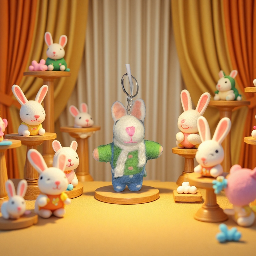 挂婴儿钥匙扣玻璃吊饰婴儿推车挂件钥匙链可爱卡通饰品儿童用品装饰品