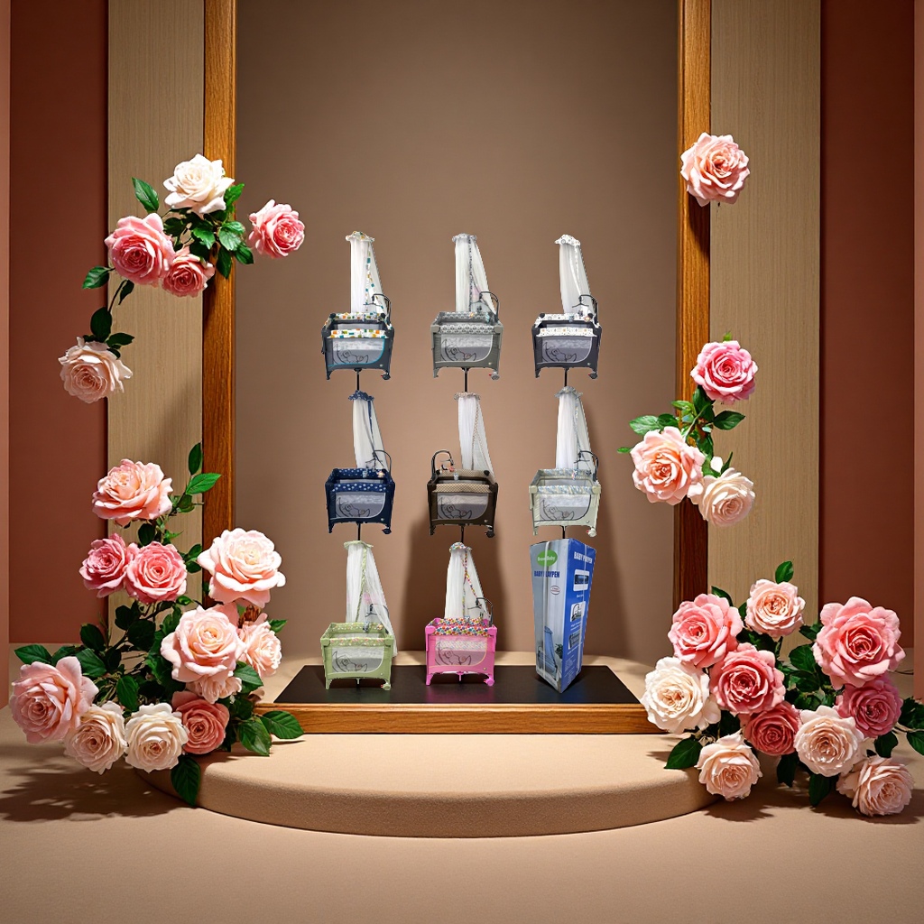 婴儿游戏床多功能可拆洗宝宝爬爬垫婴幼儿爬行垫儿童玩具床安全防摔