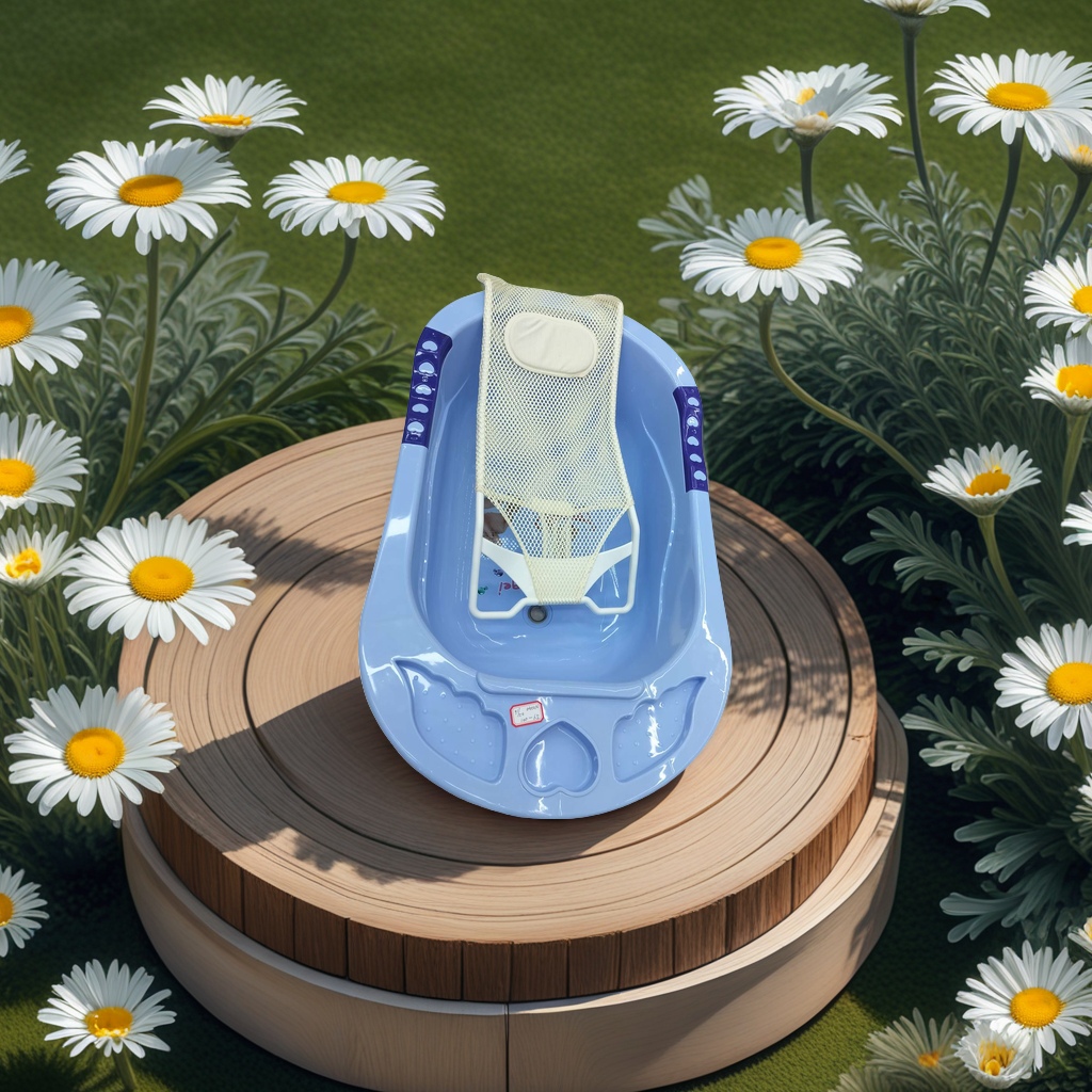 儿童充气浴盆婴儿洗澡盆可折叠便携宝宝洗浴用品安全防滑适用新款