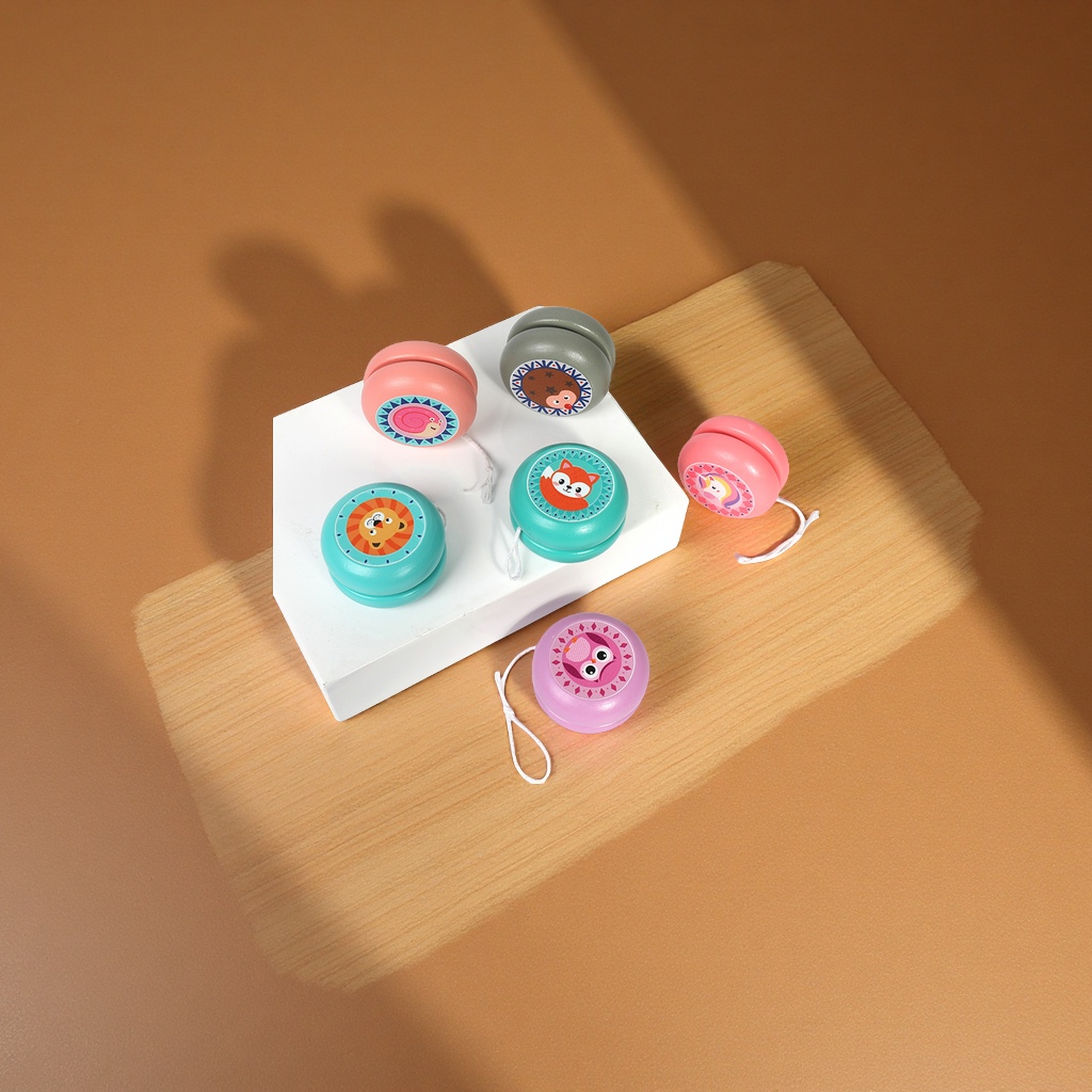 可爱木质动物水果悠悠球儿童卡通溜溜球地摊热卖休闲玩具小礼物