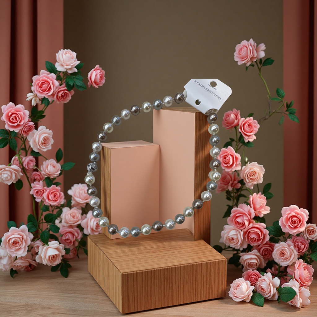 10mm贝珠项链时尚简约天然珍珠饰品女韩版百搭长款项链首饰品