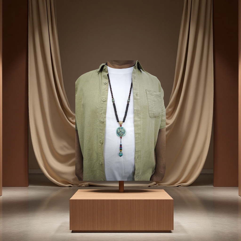 The Xingni long and simple sweater chain is versatile and casual, featuring a new Chinese style detail image 1