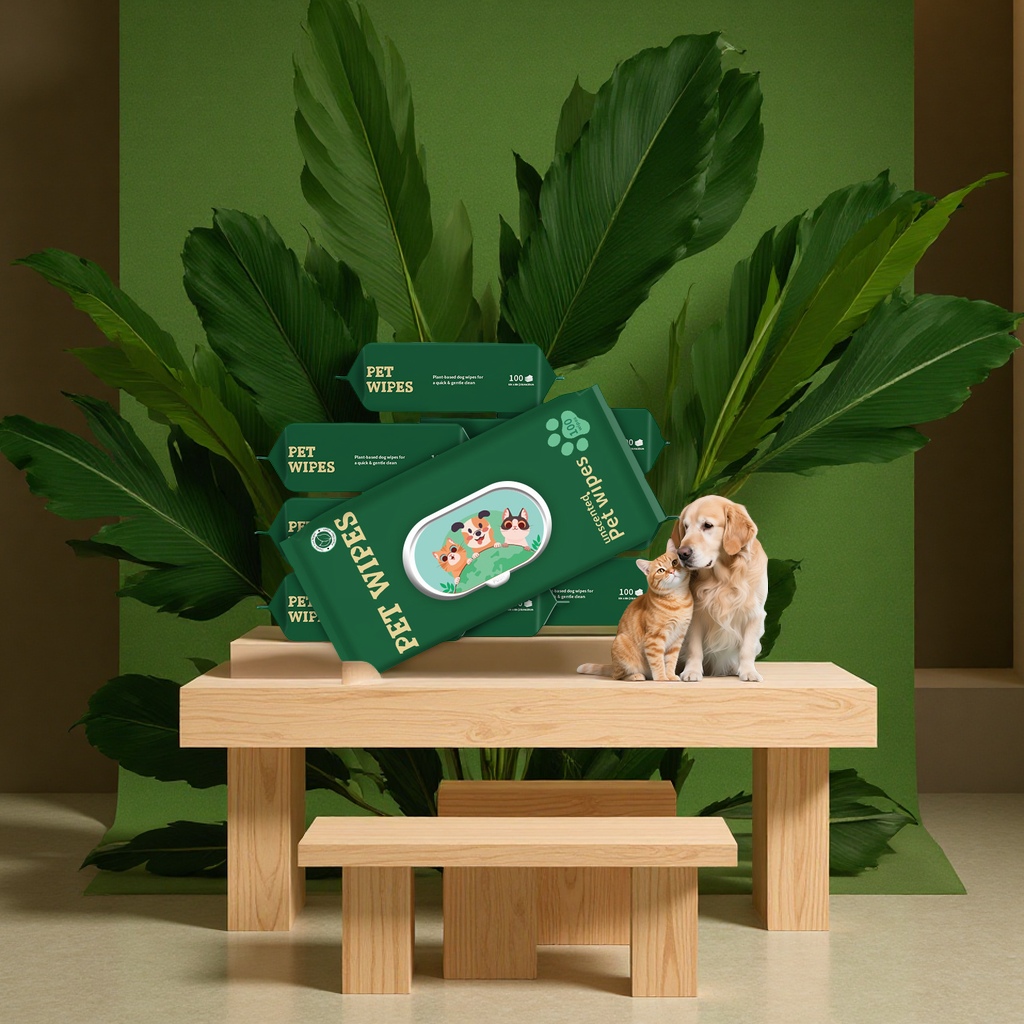 宠物专用定制湿巾除臭抑菌猫狗加厚免洗宠物清洁湿纸巾宠物美容除毛用品