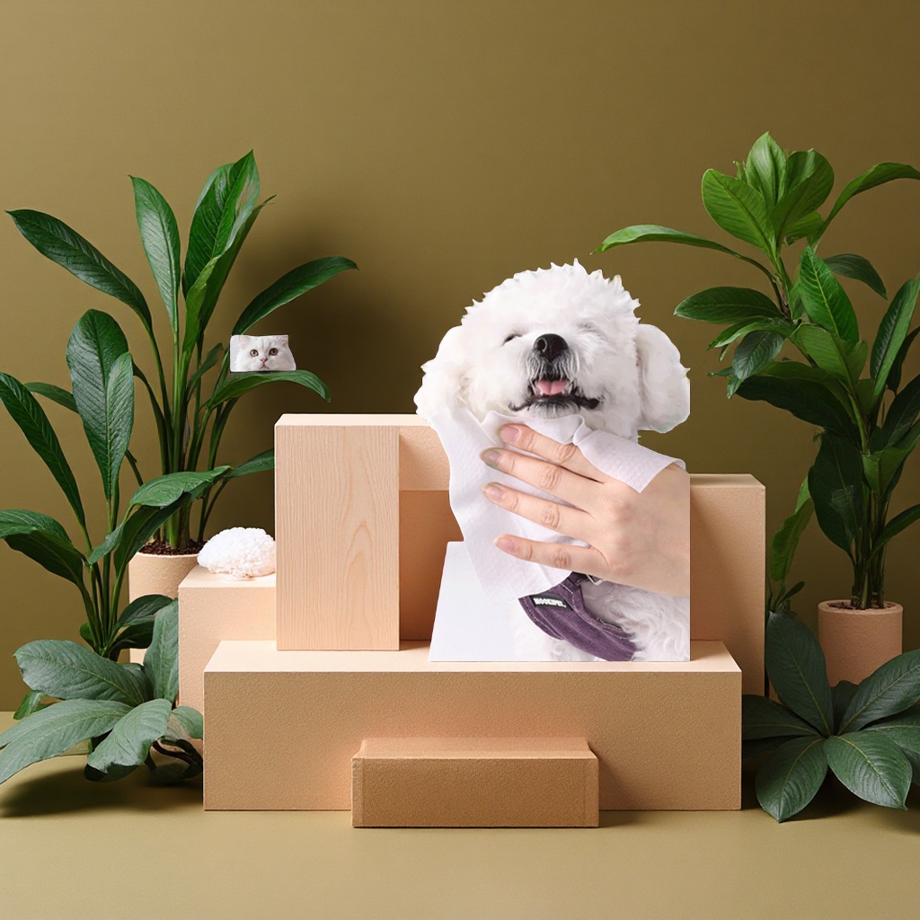 Customized pet-specific wet wipes deodorizing and antibacterial, thickened no-rinse wet wipes for cats and dogs, pet grooming and hair removal products details Picture