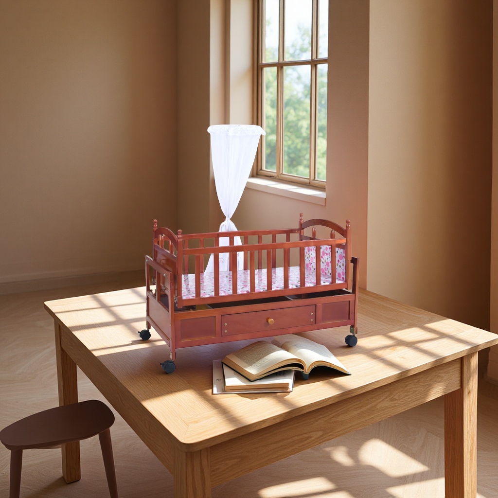 婴儿床多功能实木宝宝床婴儿摇床婴儿睡床带储物抽屉安全环保可拆洗床垫