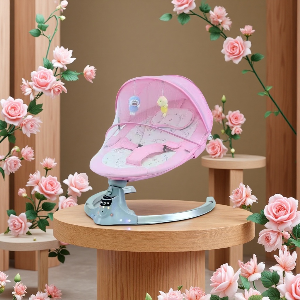 婴儿电动摇椅多功能宝宝摇椅婴幼儿摇篮带音乐震动可拆洗座垫适用新生儿儿童详情图1