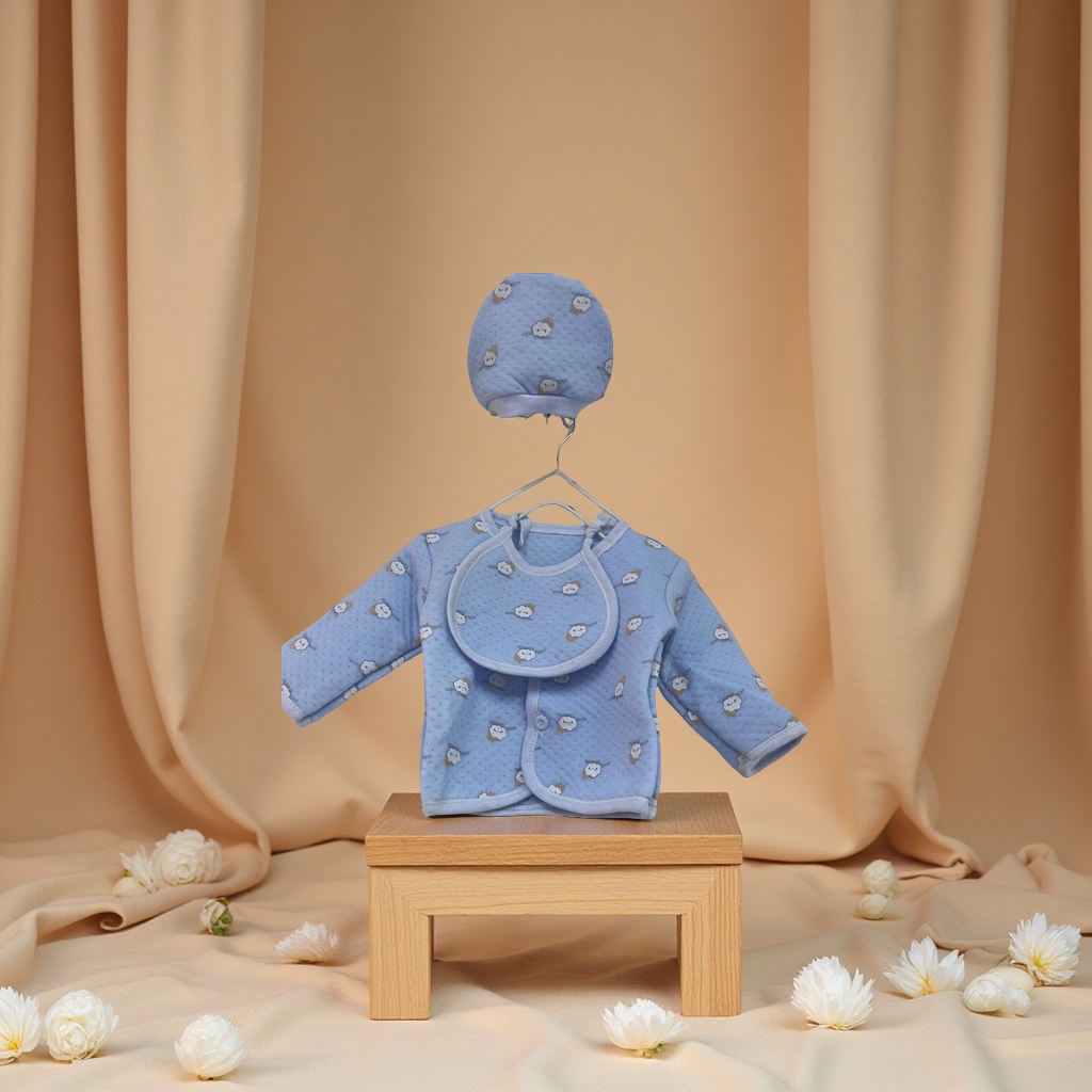 婴幼儿上衣三件套纯棉宝宝春秋款可爱卡通童装儿童衣服套装新生儿服饰