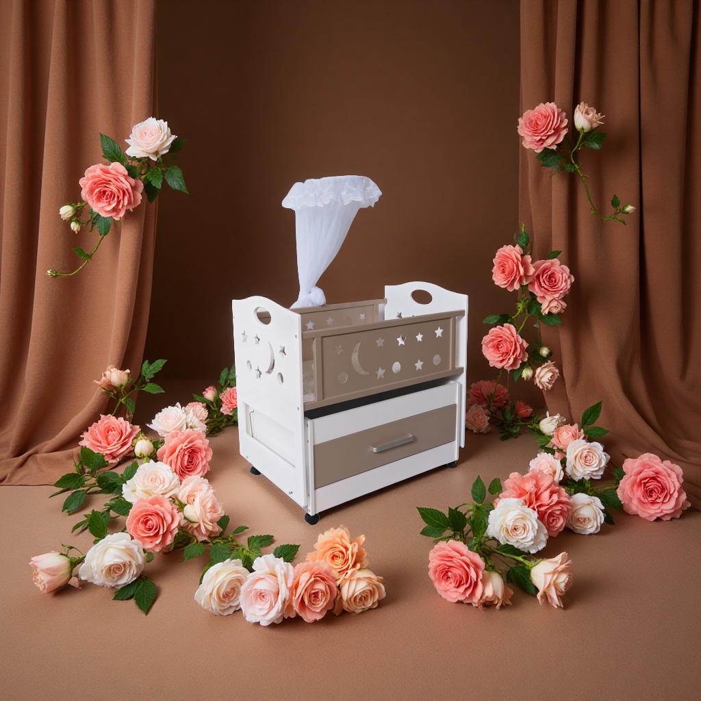 婴儿木床实木宝宝床婴儿床婴儿床婴儿摇床婴儿床带护栏儿童床环保材质安全耐用适合新生儿宝宝卧床