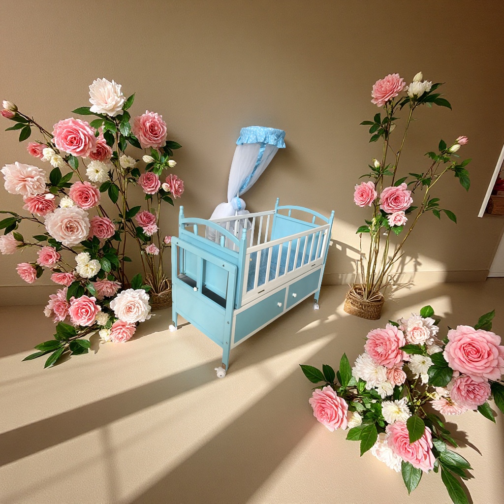 儿童床多功能环保实木宝宝婴儿床儿童卧室家具简约可拆洗床垫任选