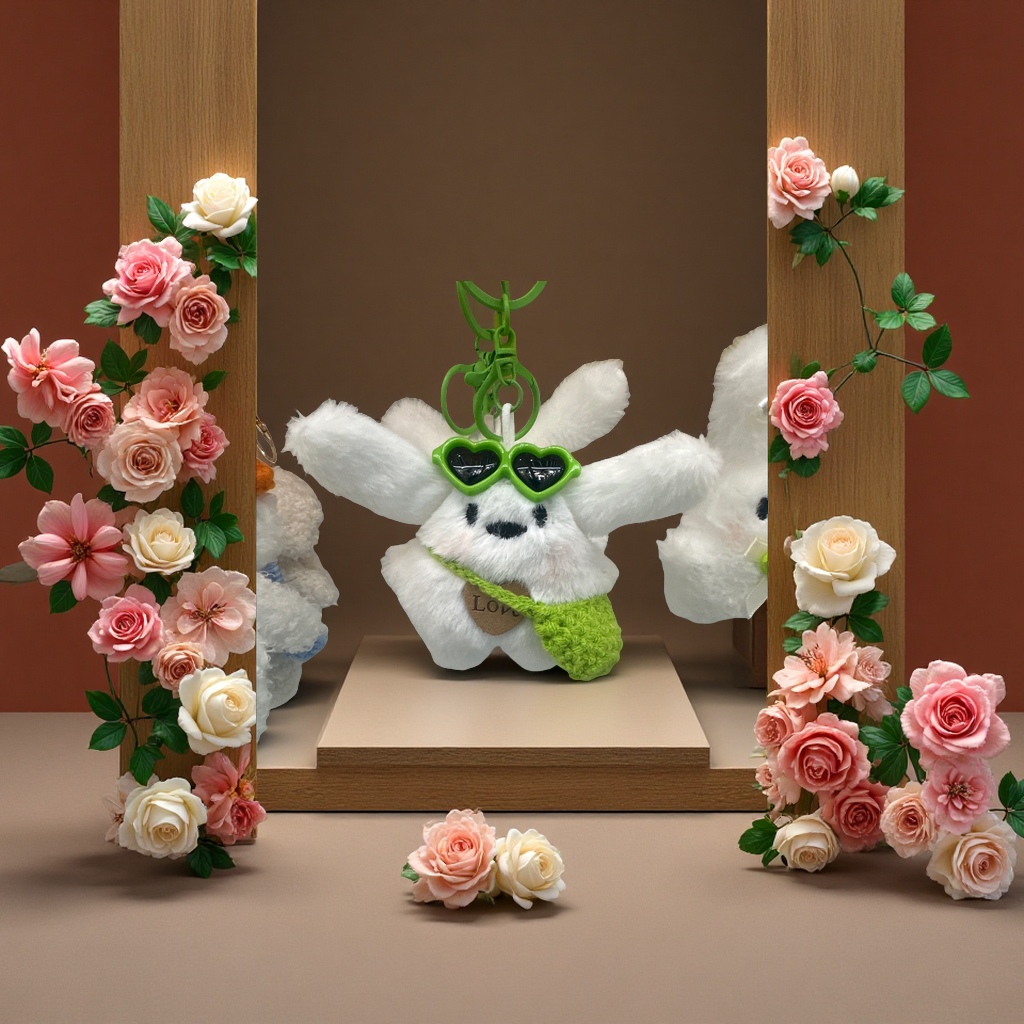 炫酷小兔包包挂件手机钥匙装饰可爱卡通挂饰时尚潮流配件