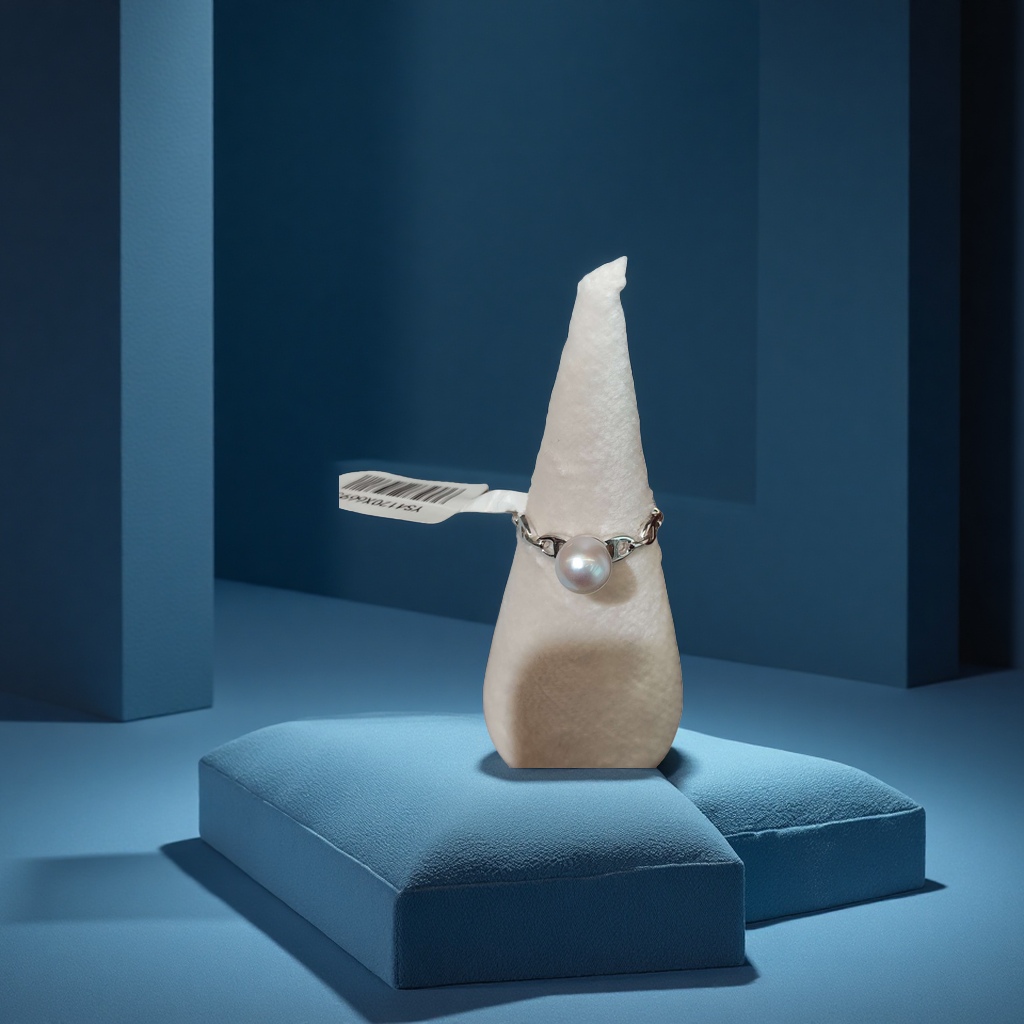 海水珍珠戒指6-7mm真多麻珍珠简约优雅时尚饰品送礼精选