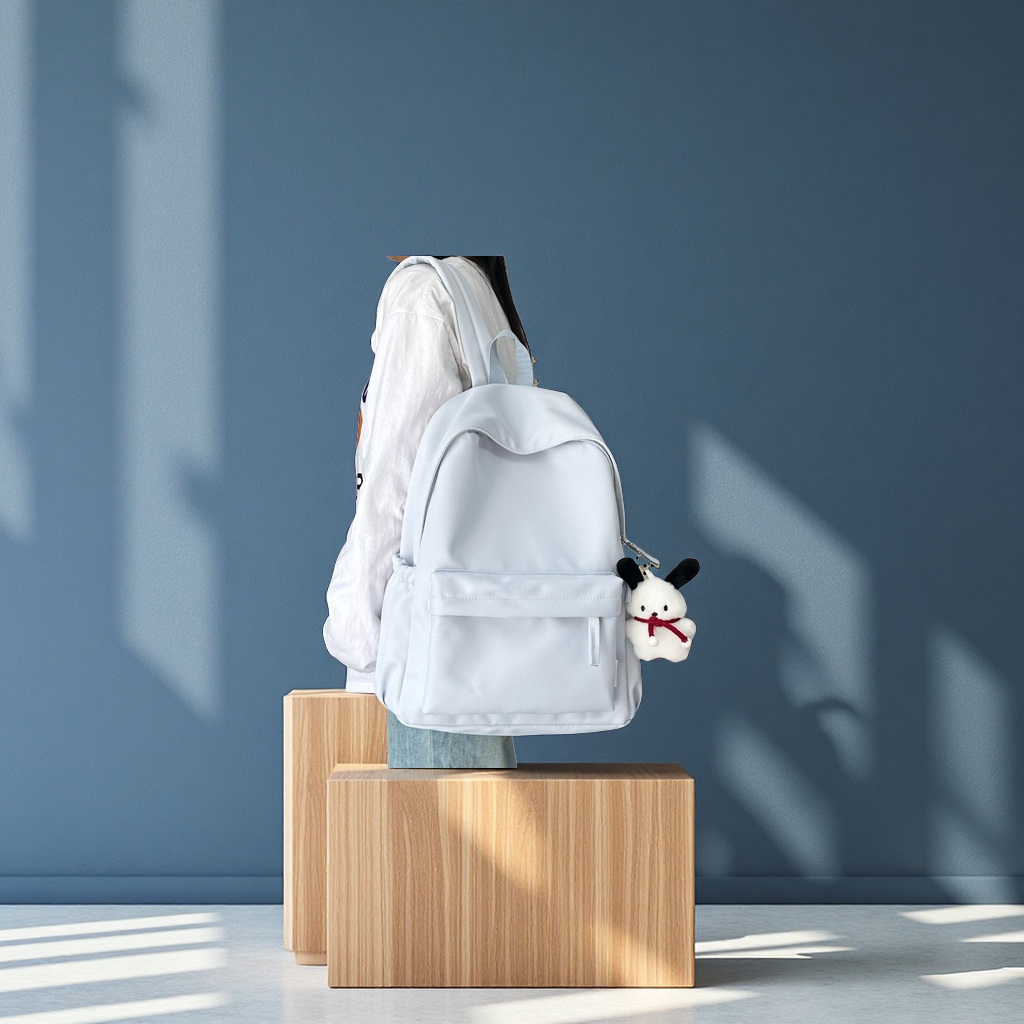 初中高中男女学生旅行背包简约百搭纯色双肩包运动休闲箱包皮具