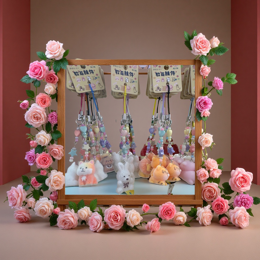 动物植绒软萌挂件可爱卡通挂饰儿童钥匙链布艺装饰礼品