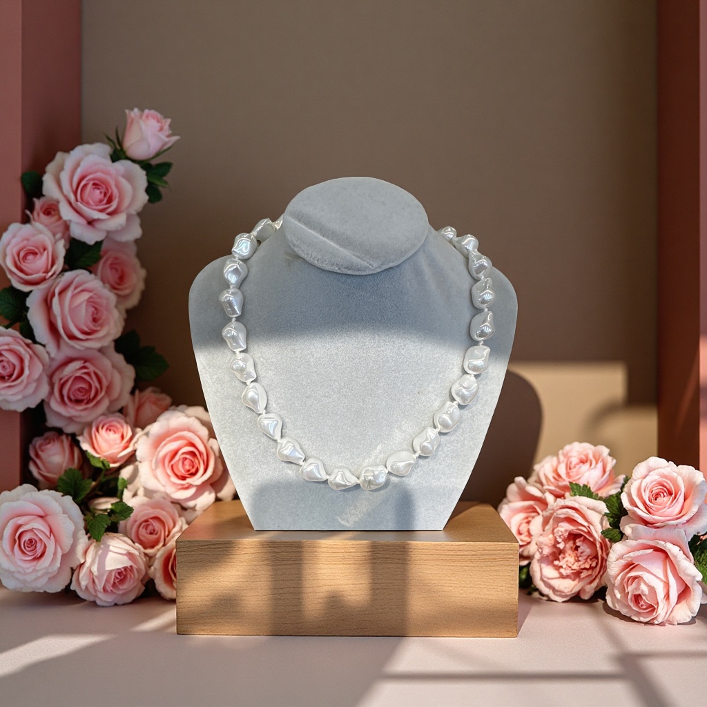 Baroque-style necklace, retro, individual, trendy, simple metal chain accessory, fashionable and versatile accessory details Picture