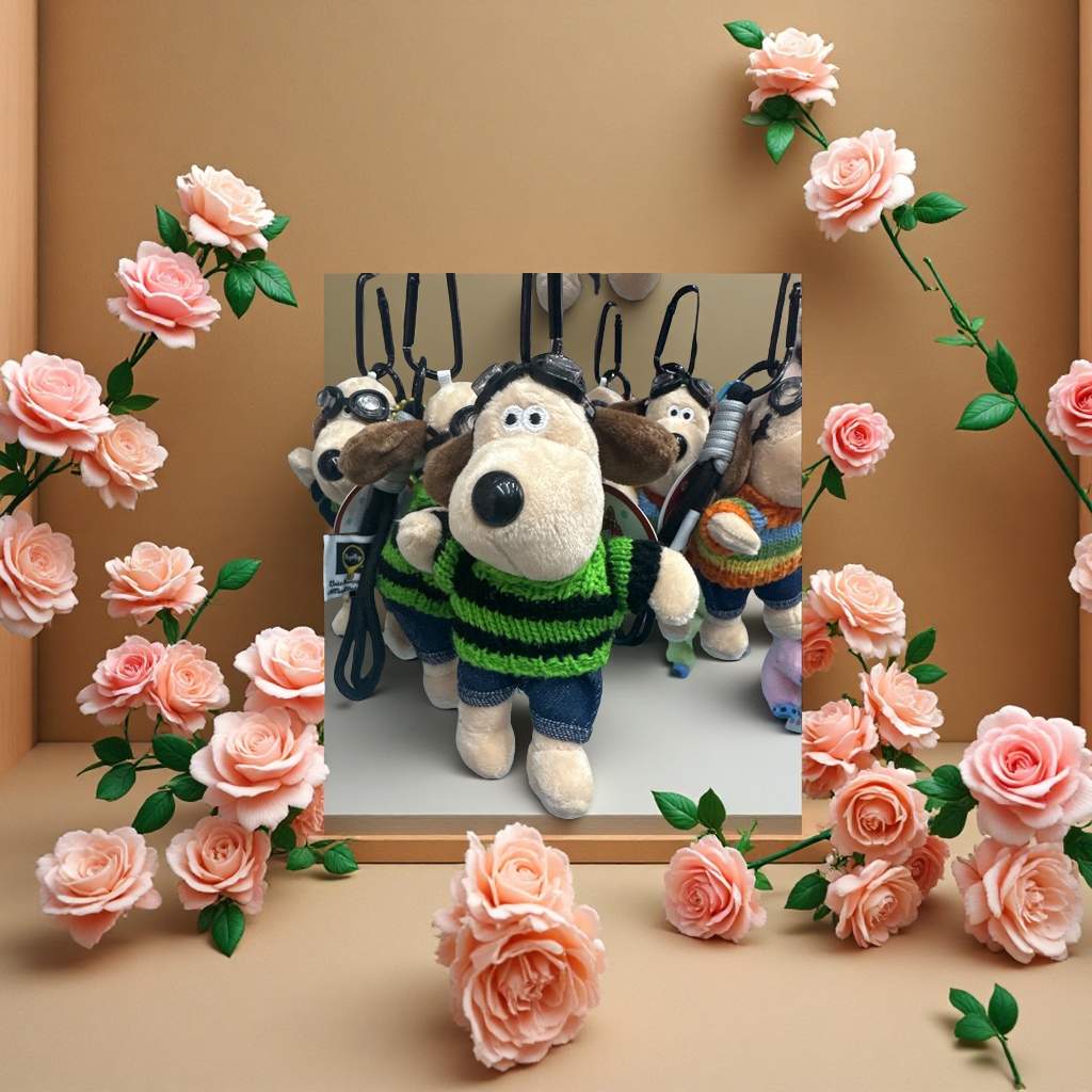 掌门狗泳镜浴袍挂件卡通可爱防丢挂饰运动休闲配件