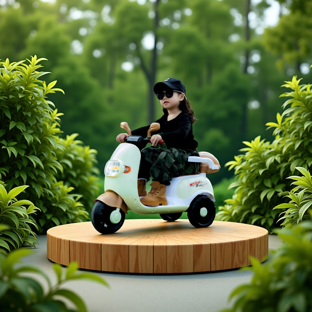 儿童冲电摩托车，音乐，蓝牙，早教，都产品图