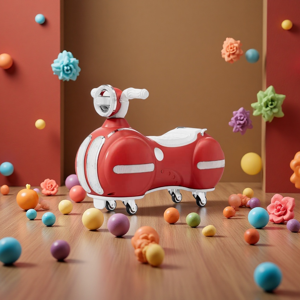 儿童扭扭车1-5岁男女宝宝滑行车防侧翻音乐灯光万向轮玩具电动轨道车