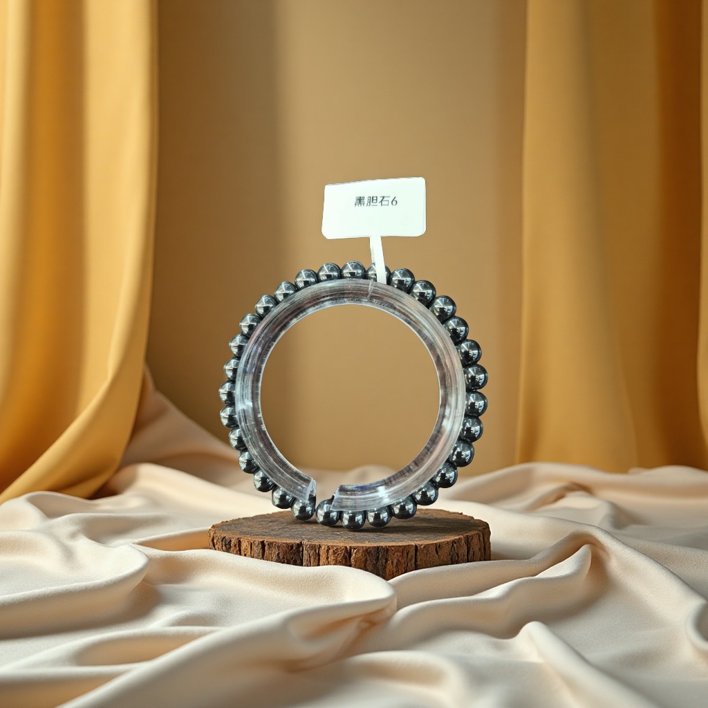 潮流女款不规则百搭手链金色手饰简约时尚配饰手镯碧玺手串男女通用黑胆石6#