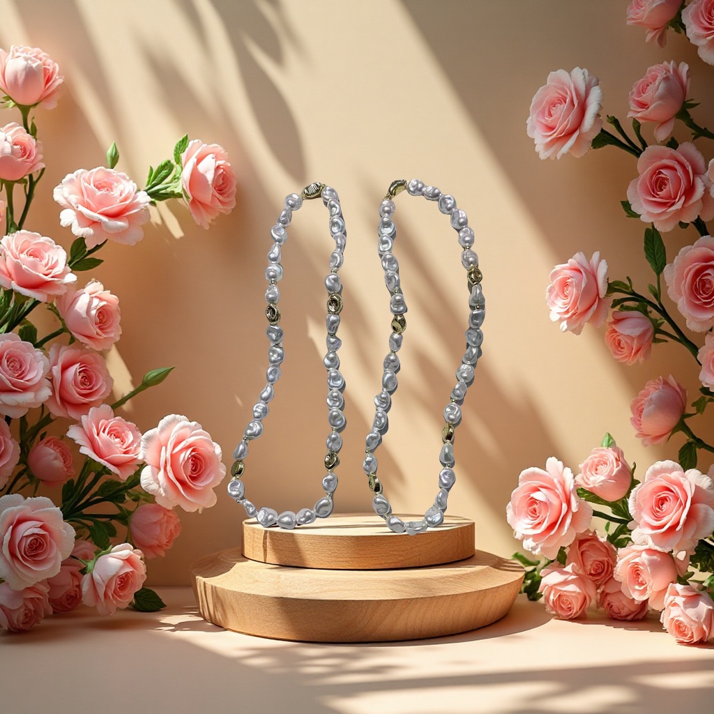 Baroque-style necklace, a retro, individualistic, trendy accessory, fashionable and versatile long necklace for women