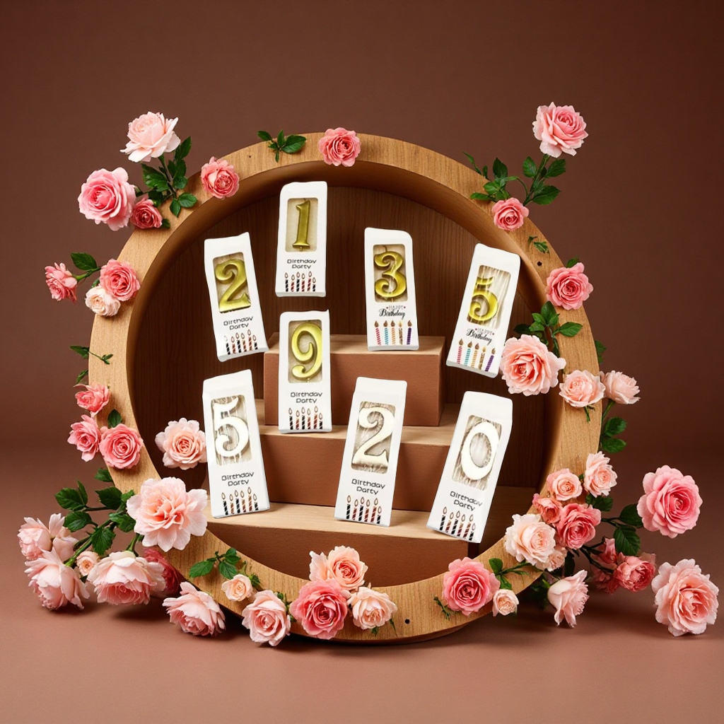 数字蜡烛生日蜡烛节庆用品创意装饰耐燃蜡烛套装多色可调节长度