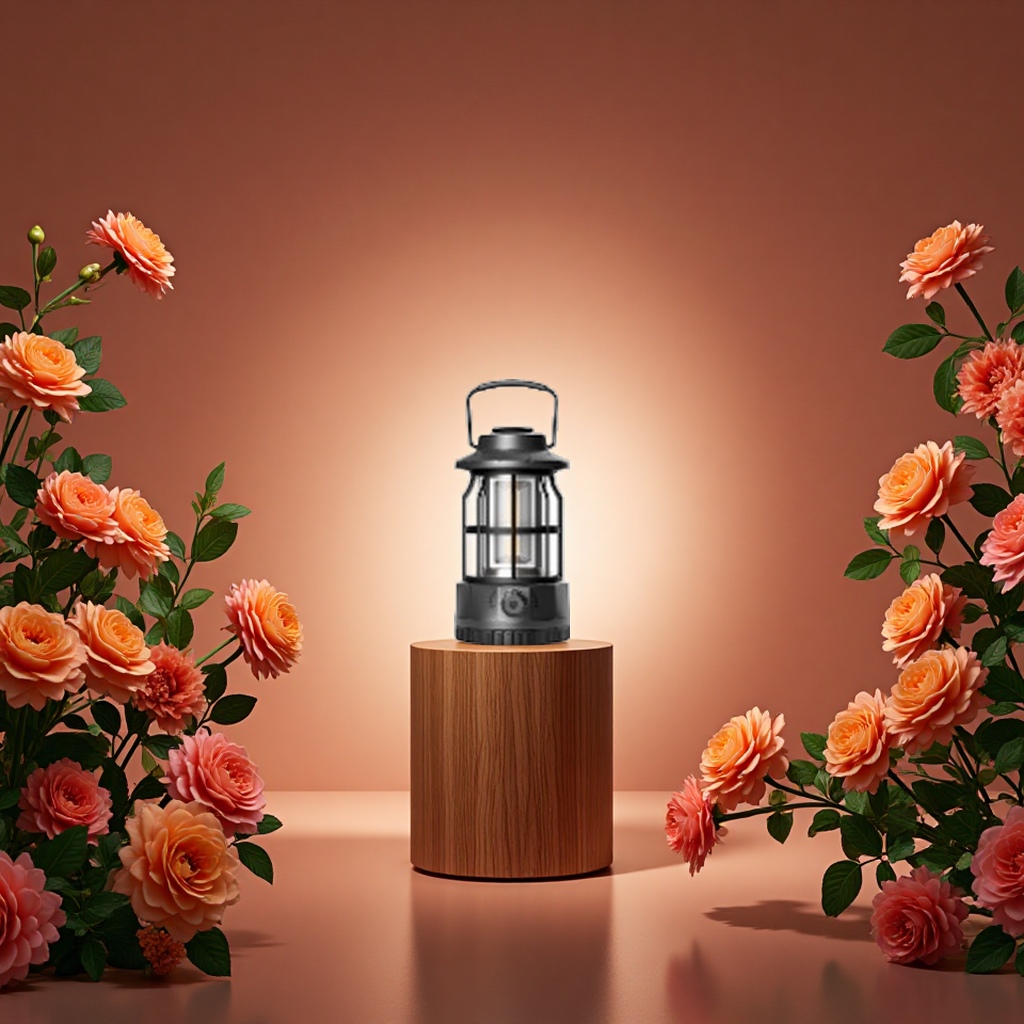 Camping lamp, outdoor waterproof portable rechargeable camping lamp, multi-functional camping lighting fixture, night lighting Specification image