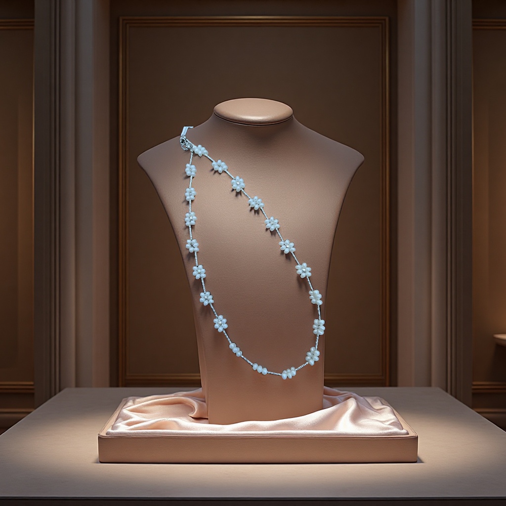 A fashionable jewelry gold necklace for women, a small chanel-style jade pendant for autumn and winter, a versatile and elegant accessory details Picture