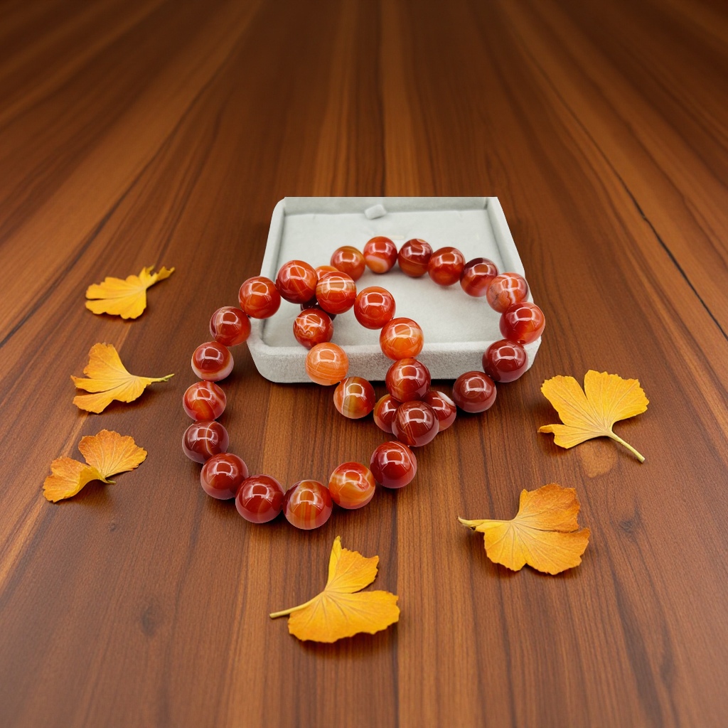 缠丝红玛瑙手链时尚手饰天然玉石手串女款简约百搭礼物