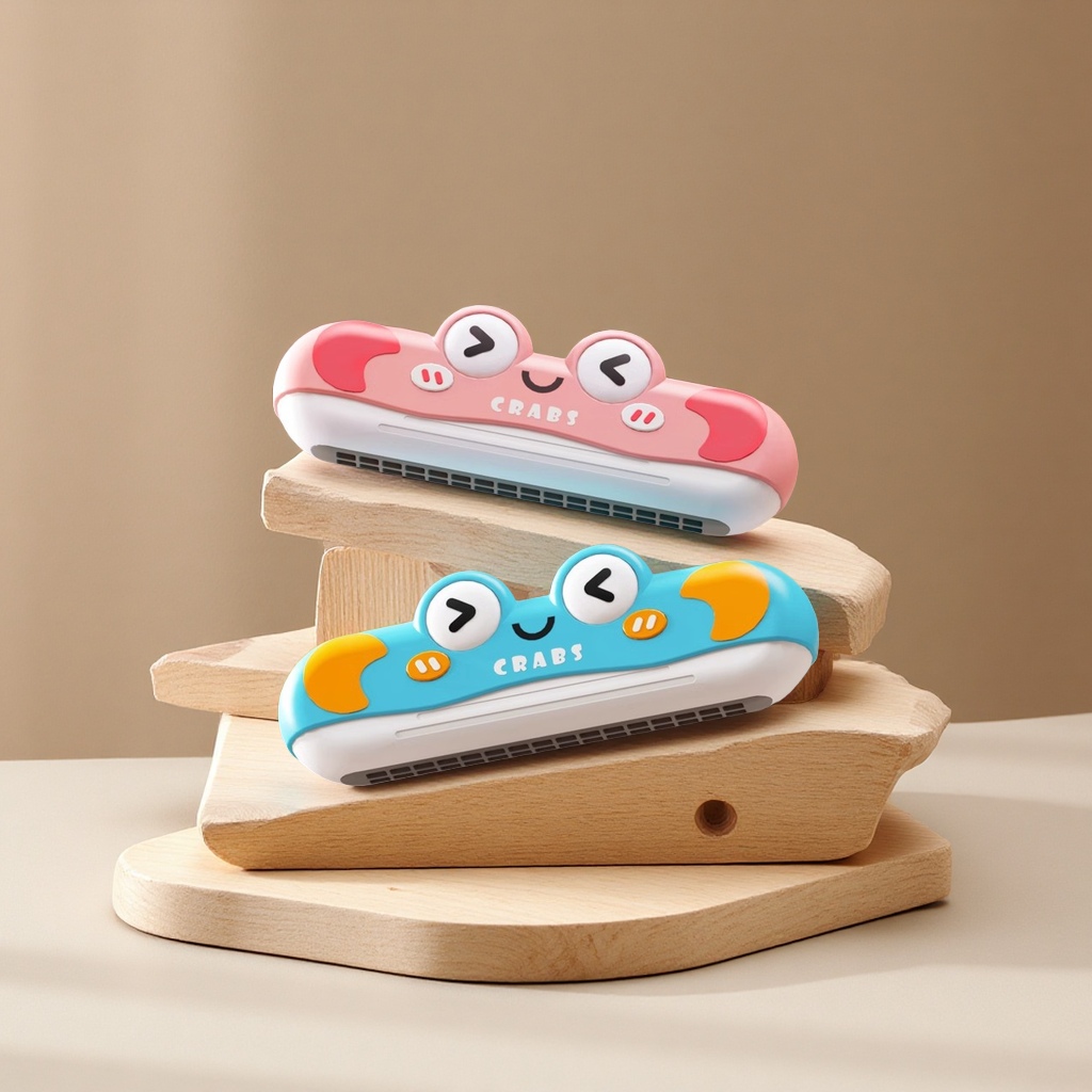 Children's silicone harmonica enlightenment toys for babies and infants, musical breath playing, intelligence and science education, playing the harmonica for beginners