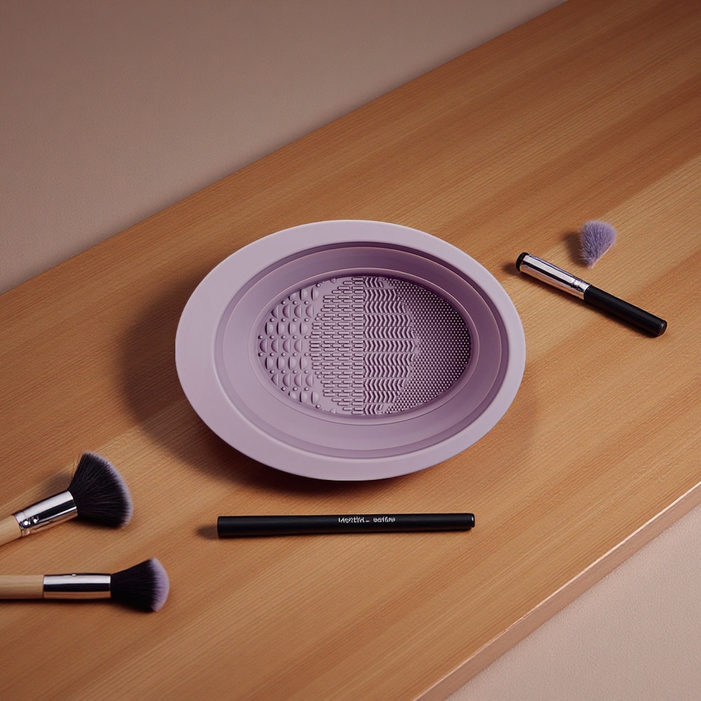 多功能化妆刷清洗器套装美妆蛋清洁神器折叠硅胶洗刷碗粉扑清洁液美容护肤彩妆工具白底实物图