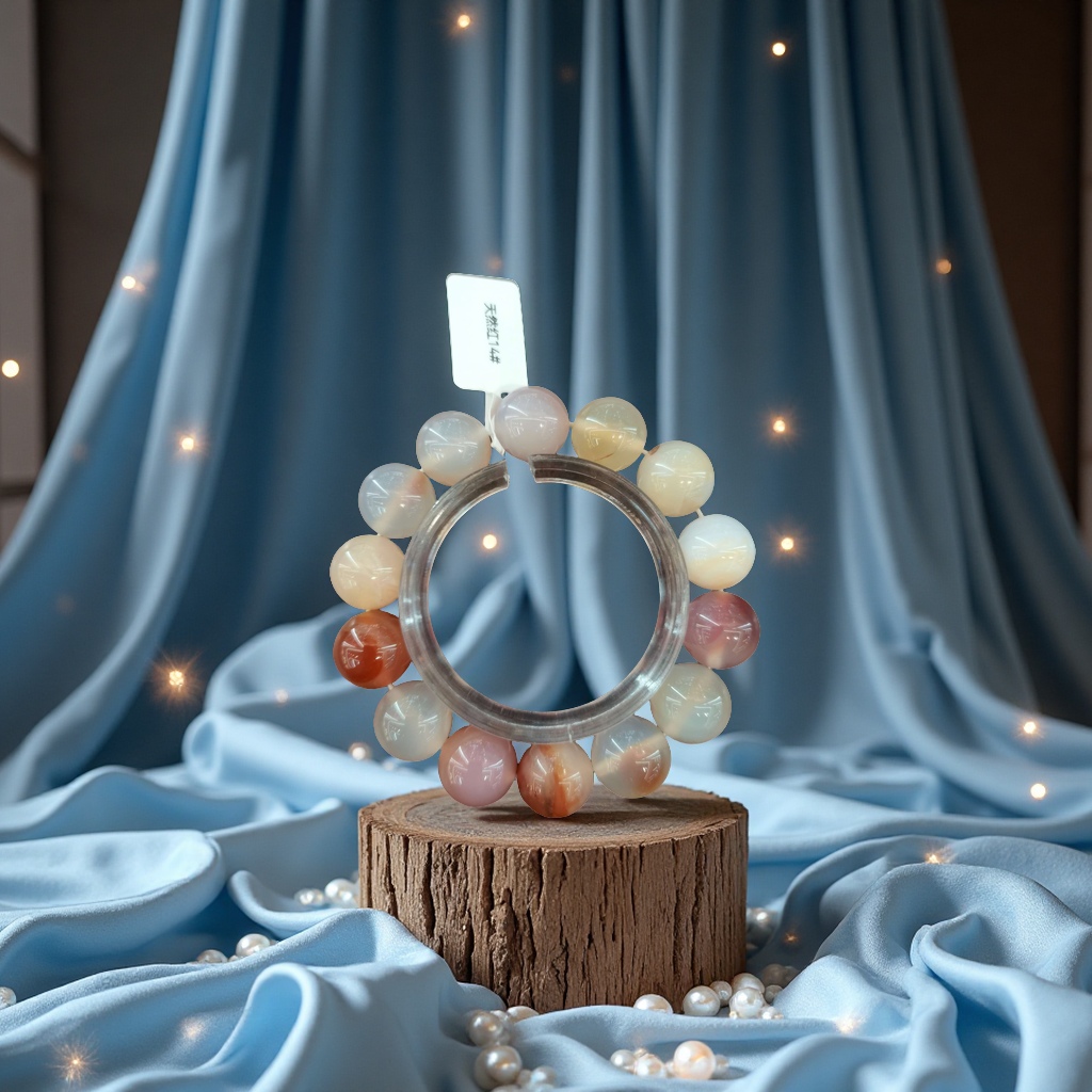 女款不规则百搭手链手镯金色手饰潮流碧玺手串男女通用时尚饰品天然红14#石英石