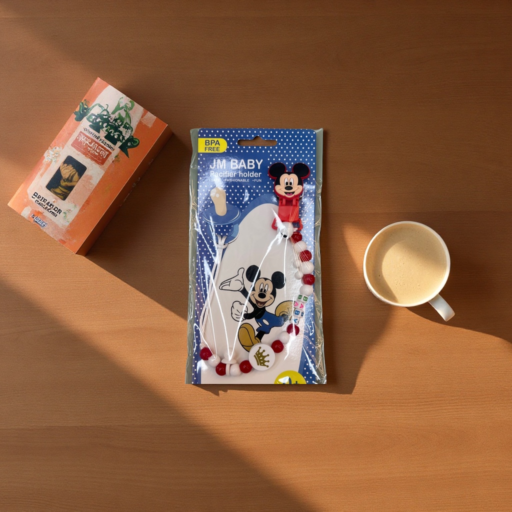 米奇卡通奶嘴链宝宝防掉挂饰婴儿用品可爱挂绳儿童安全配件