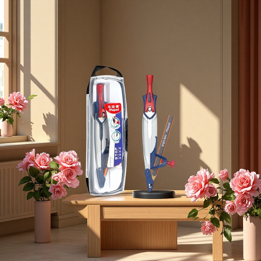 马培德智尺圆规蜡笔套装学生绘画文具创意绘图工具儿童学习用品