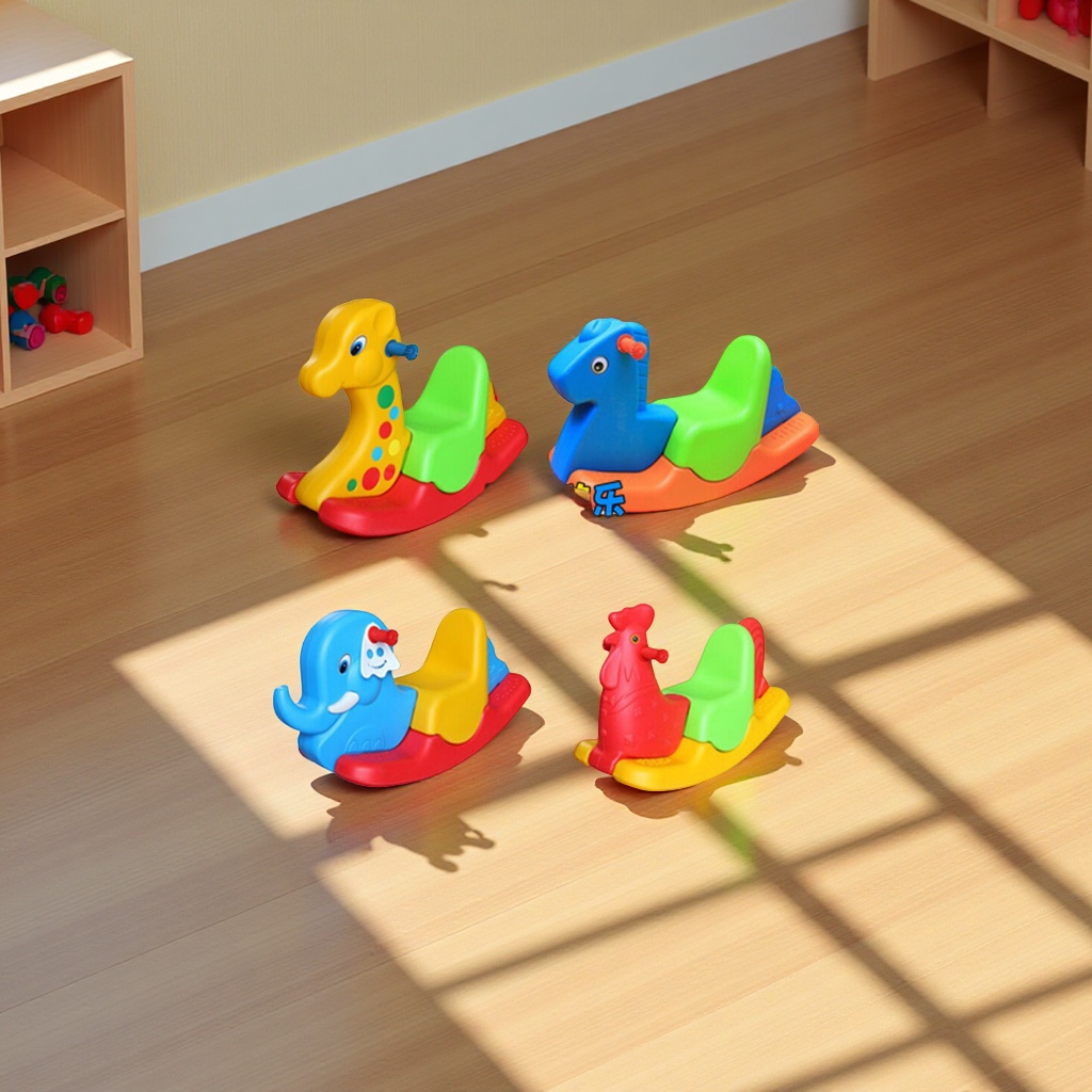 厚加宽三色摇摇马儿童塑料幼儿园玩具小象款宝宝摇马婴儿木马儿童玩具