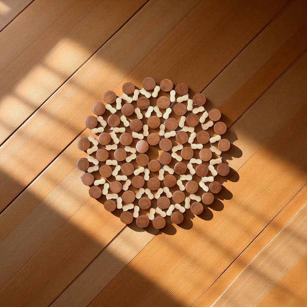 Household bamboo heat-insulating placemats, natural heat-resistant pads, high-temperature resistant bowl pads, pot pads, popular daily necessities, cups, heat-insulating cups details Picture