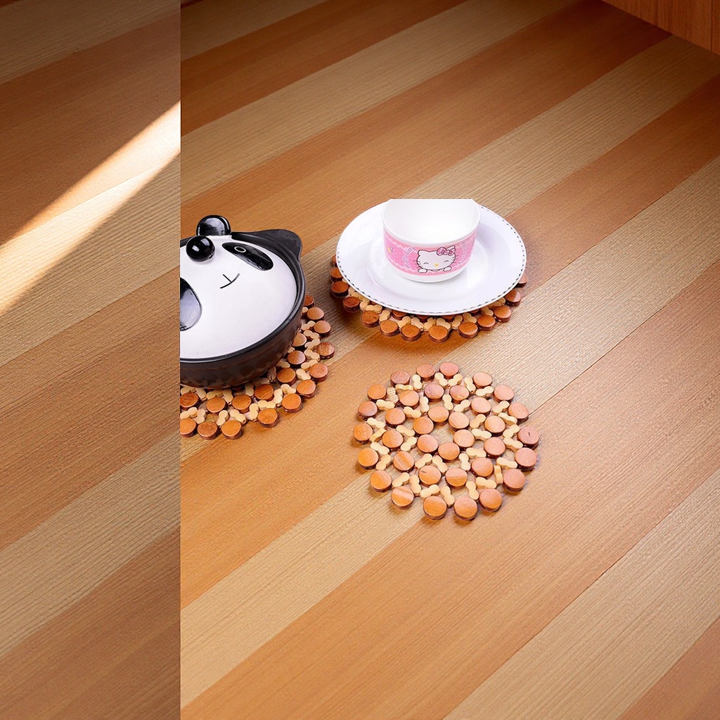 Household bamboo heat-insulating placemats, natural heat-resistant pads, high-temperature resistant bowl pads, pot pads, popular daily necessities, cups, heat-insulating cups Specification image