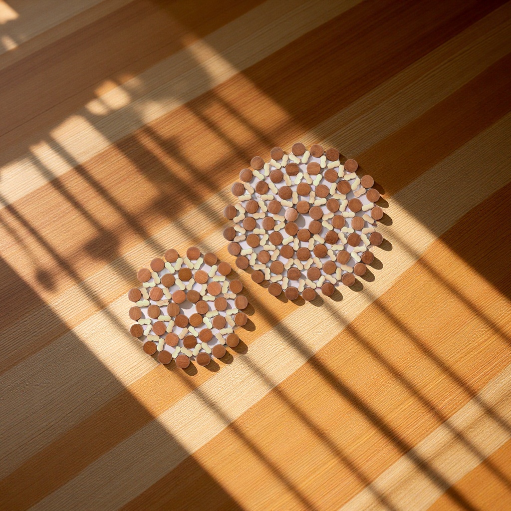 Household bamboo heat-insulating placemats, natural heat-resistant pads, high-temperature resistant bowl pads, pot pads, popular daily necessities, cups, heat-insulating cups Item Picture