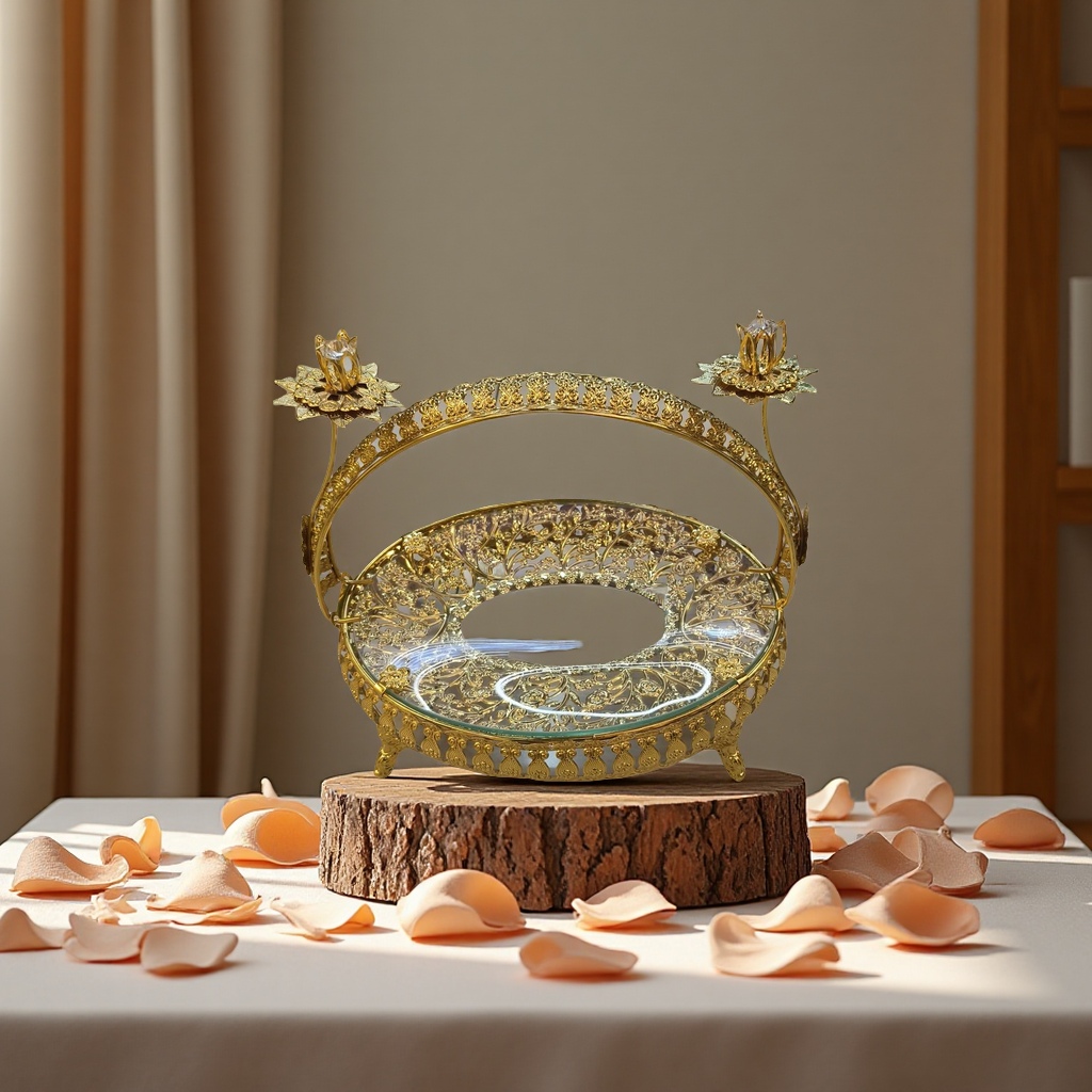 布艺山茶花细节图