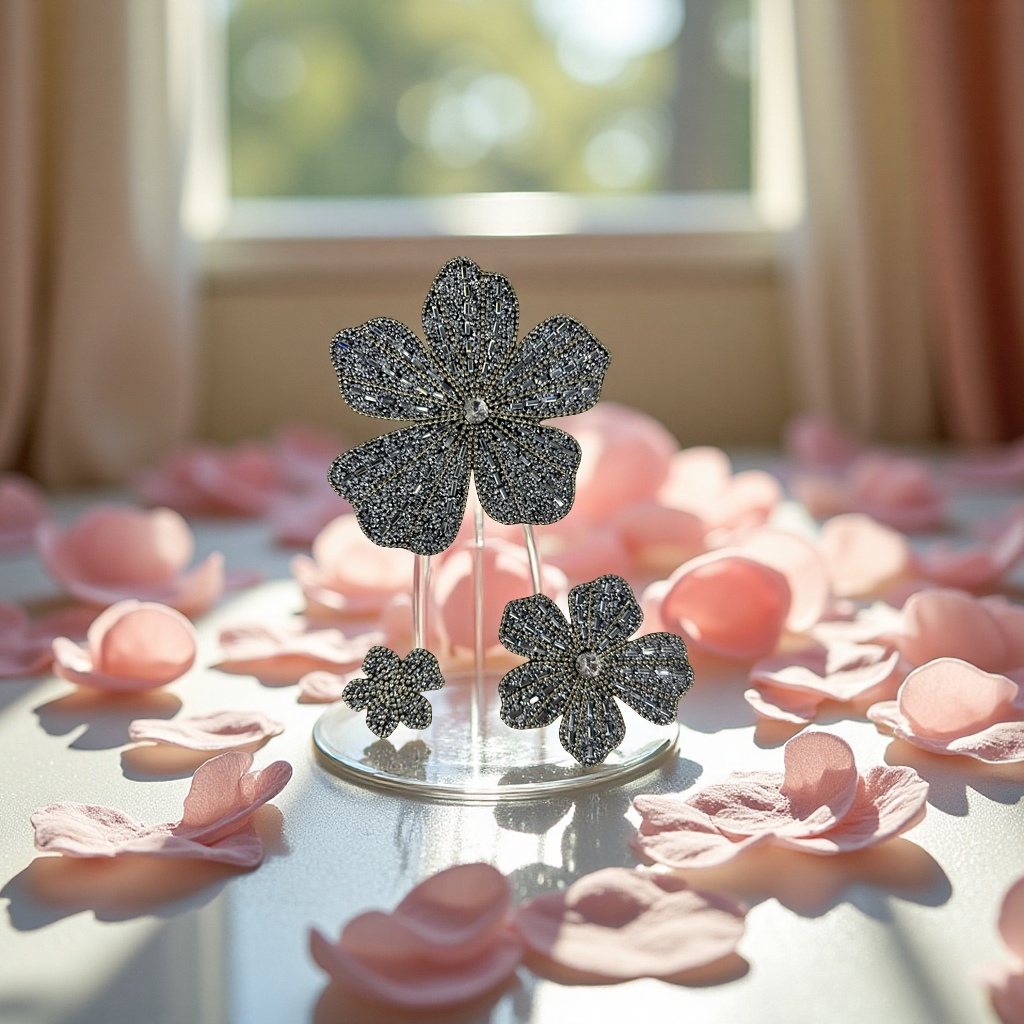 水钻diy饰品配件玻璃钻花瓣装饰材料手工制作配件闪亮亮片工艺品配件爪钻