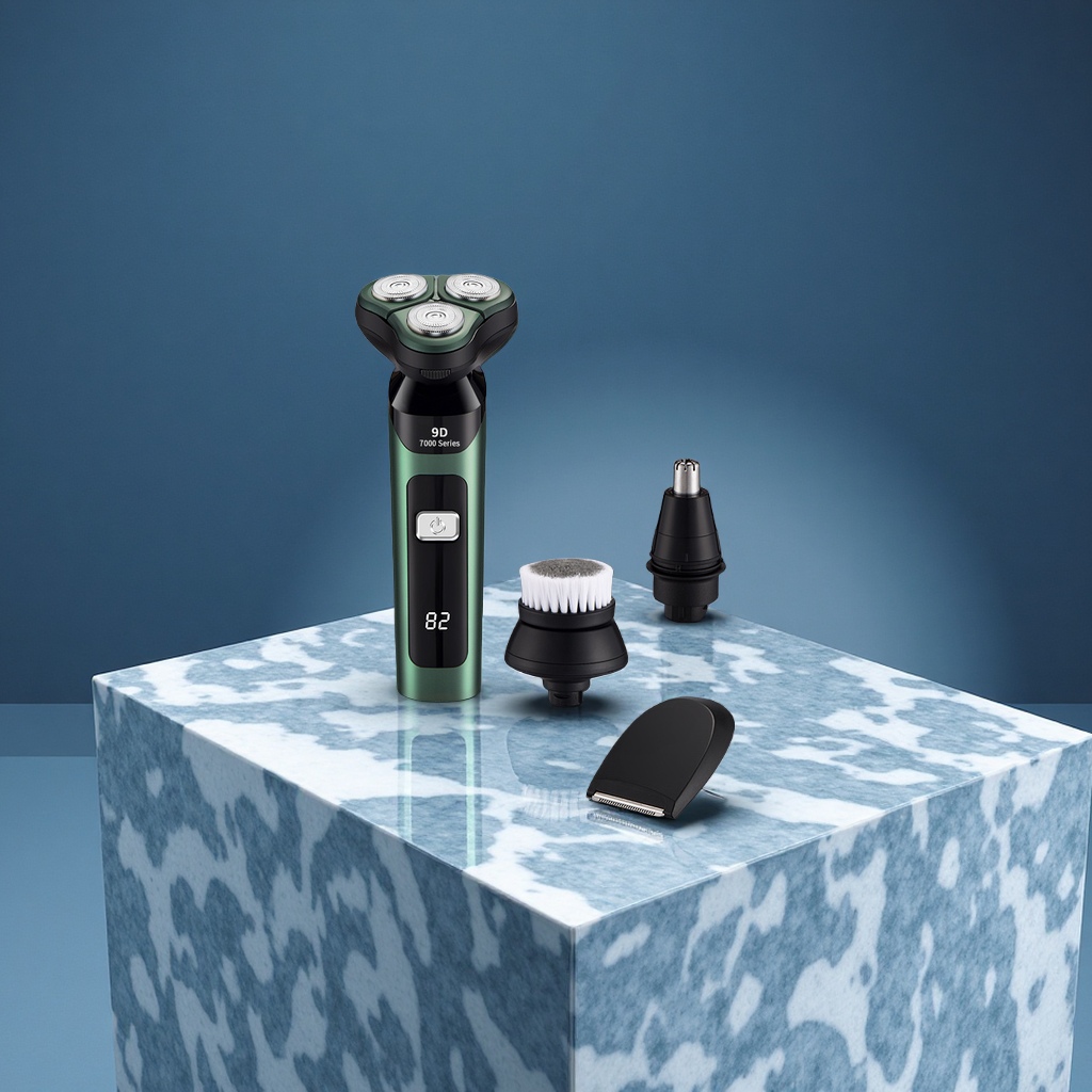 Men's Cross-Border Multi-Functional Rechargeable Three-Blade Electric Shaver, Full-Body Washable Portable Wholesale Household Personal Care Appliance