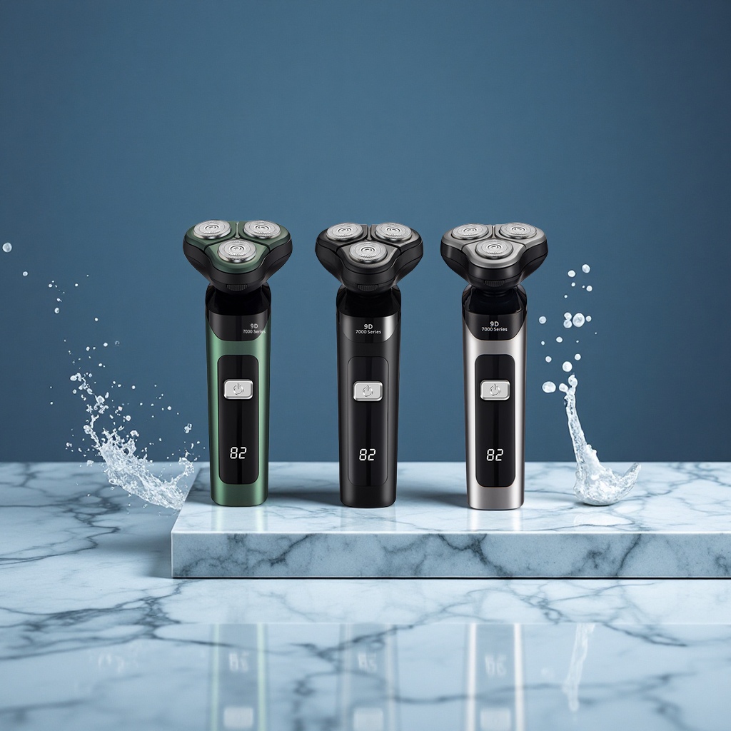 Men's Cross-Border Multi-Functional Rechargeable Three-Blade Electric Shaver, Full-Body Washable Portable Wholesale Household Personal Care Appliance Item Picture