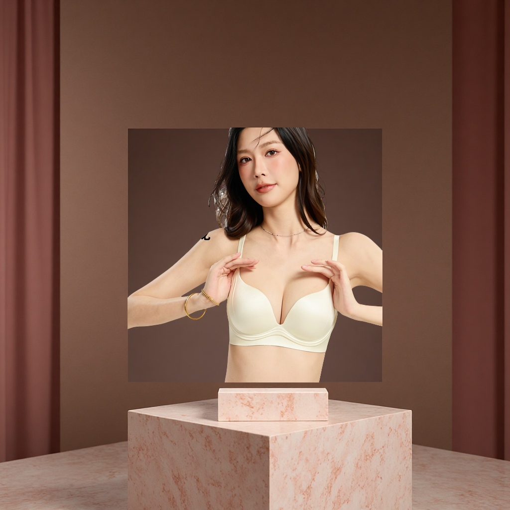 缎面内衣女小胸聚拢显大性感收副乳无痕文胸罩2025新款爆款服装展示模特道具