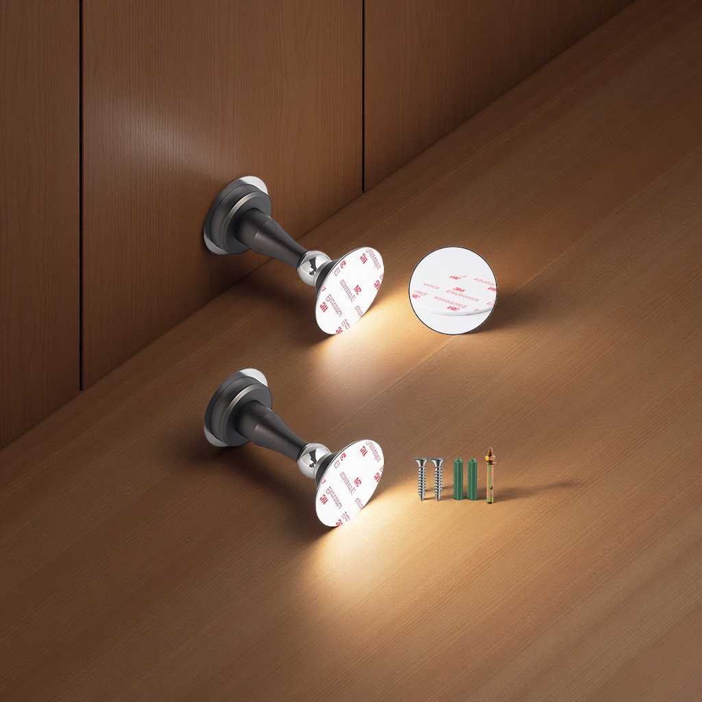 Manufacturer's stainless steel strong magnetic door stop, thickened door stop, no need for drilling, anti-collision, silent door, door stop, bedroom door building materials and hardware details Picture
