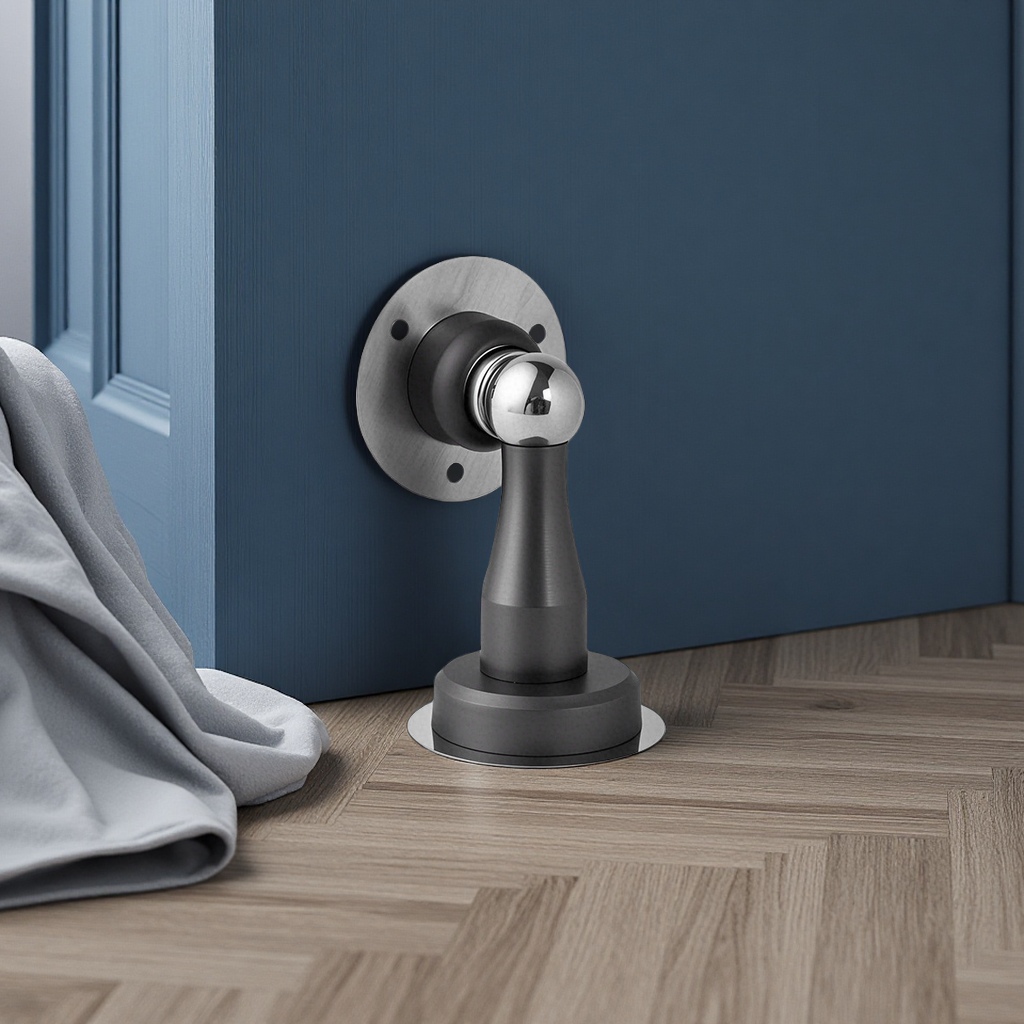 Manufacturer's stainless steel strong magnetic door stop, thickened door stop, no need for drilling, anti-collision, silent door, door stop, bedroom door building materials and hardware Specification image