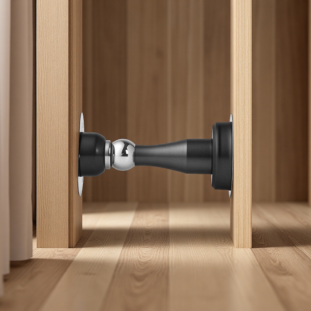 Manufacturer's stainless steel strong magnetic door stop, thickened door stop, no need for drilling, anti-collision, silent door, door stop, bedroom door building materials and hardware Item Picture